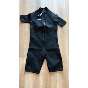 Xuker 2mm Neoprene Shorty Wetsuit Front Zip Spring Suit Black Small
